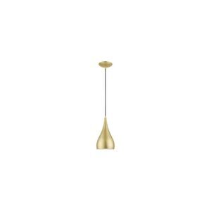 Livex Lighting, 41171-33, Amador, Mini Pendant, Soft Gold with Polished Brass...